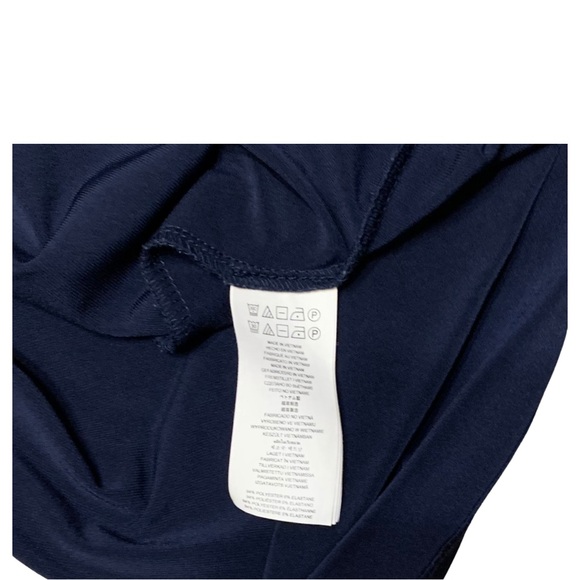 Michael Kors solid Navy Blue sleeveless dress with gold eyelets—ties in front - Picture 6 of 6